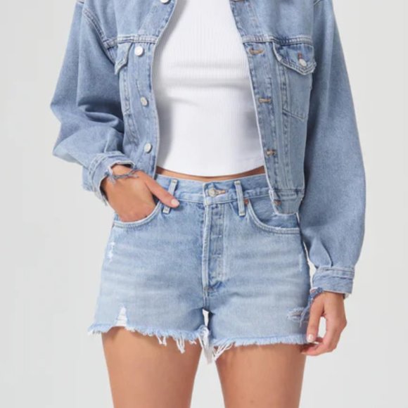 Agolde Pants - AGOLDE Parker Vintage Cut Off Denim Jean Shorts in Swapmeet